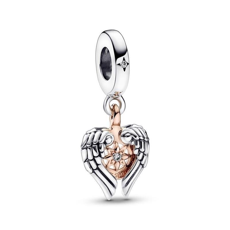 Charm Pandora colgante Brújula Celestial y Alas de Angel