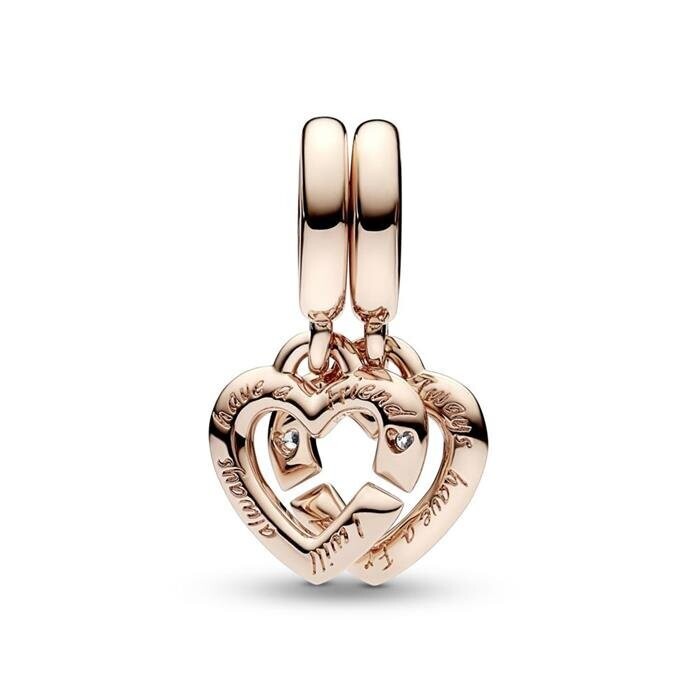 Charm Pandora  Colgante Corazones de Hermanas