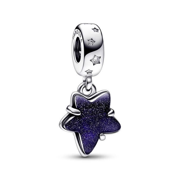 Charm Pandora colgante de Murano Estrella de Galaxia Celestial