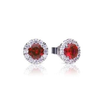 Diamonfire Pendientes de botón de plata 925/- con circonita