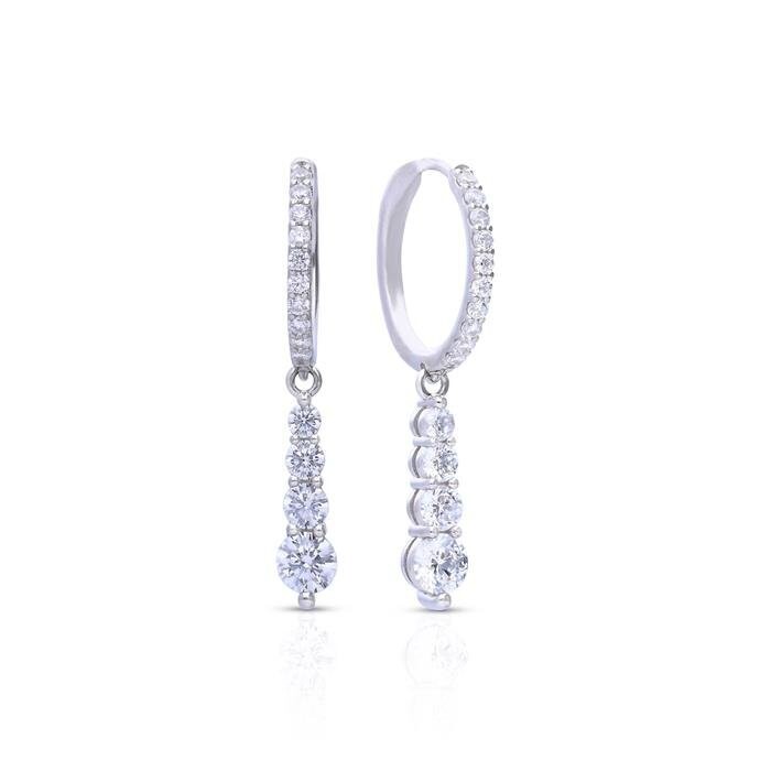 Diamonfire Plata pendientes  925/- con circonita