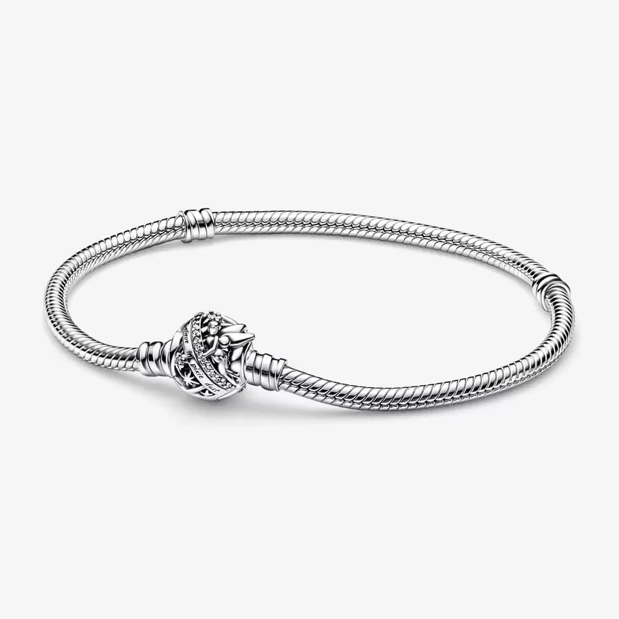Pulsera Pandora Cadena de Serpiente con Cierre Campanilla de Disney