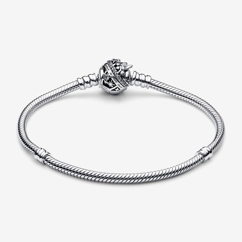 Pulsera Pandora Cadena de Serpiente con Cierre Campanilla de Disney