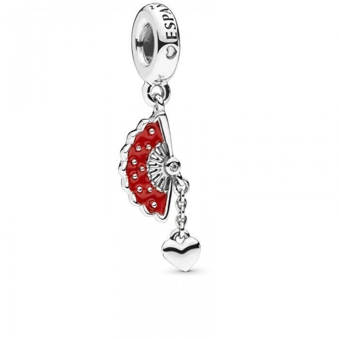 Charm  Pandora colgante en plata de ley Abanico español