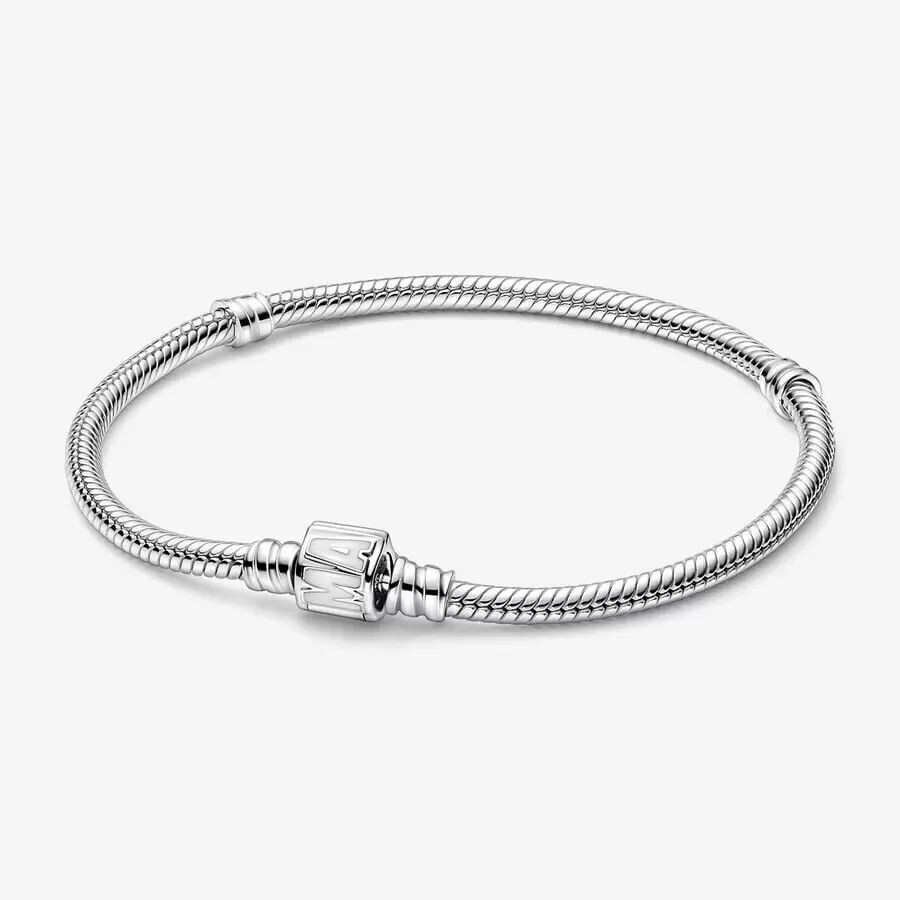 Pulsera Pandora Moments Cadena de Serpiente Cierre de Logo Marvel