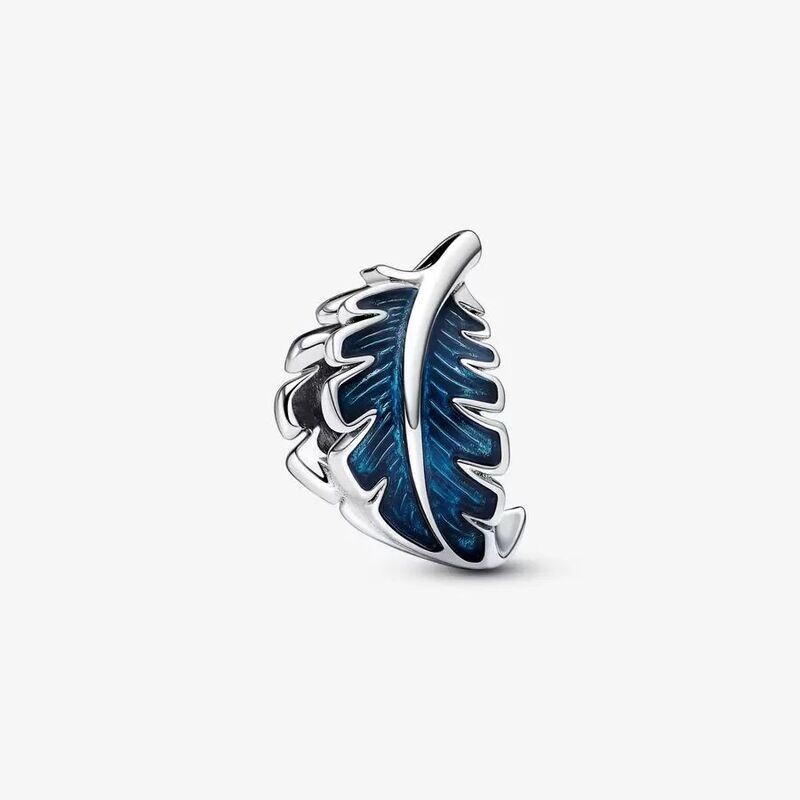 Charm  Pandora Pluma Curvada Azul