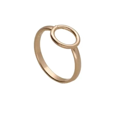 Anillo Victoria Cruz  círculo bañado en oro rosa