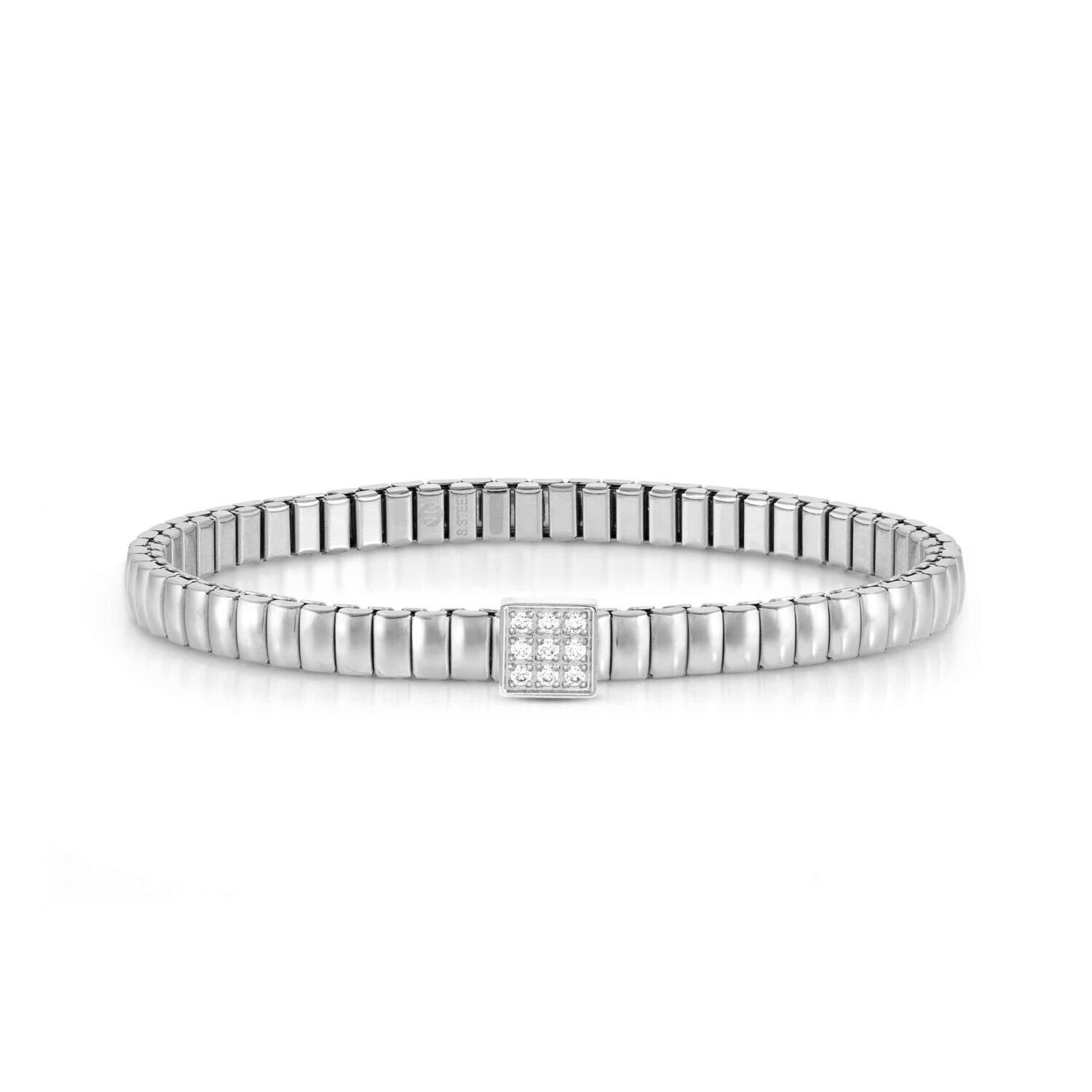 Pulsera Nomination XTE XSMALL ed. LIFE en acero y circonitas Cuadrado.