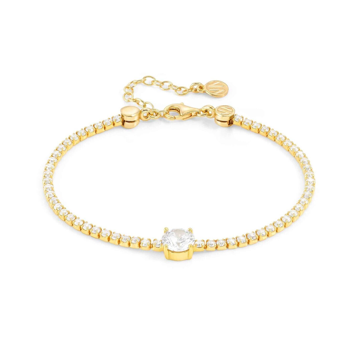 Pulsera Nomination Chic&Charm Plata Baño Oro y Circonitas Blancas