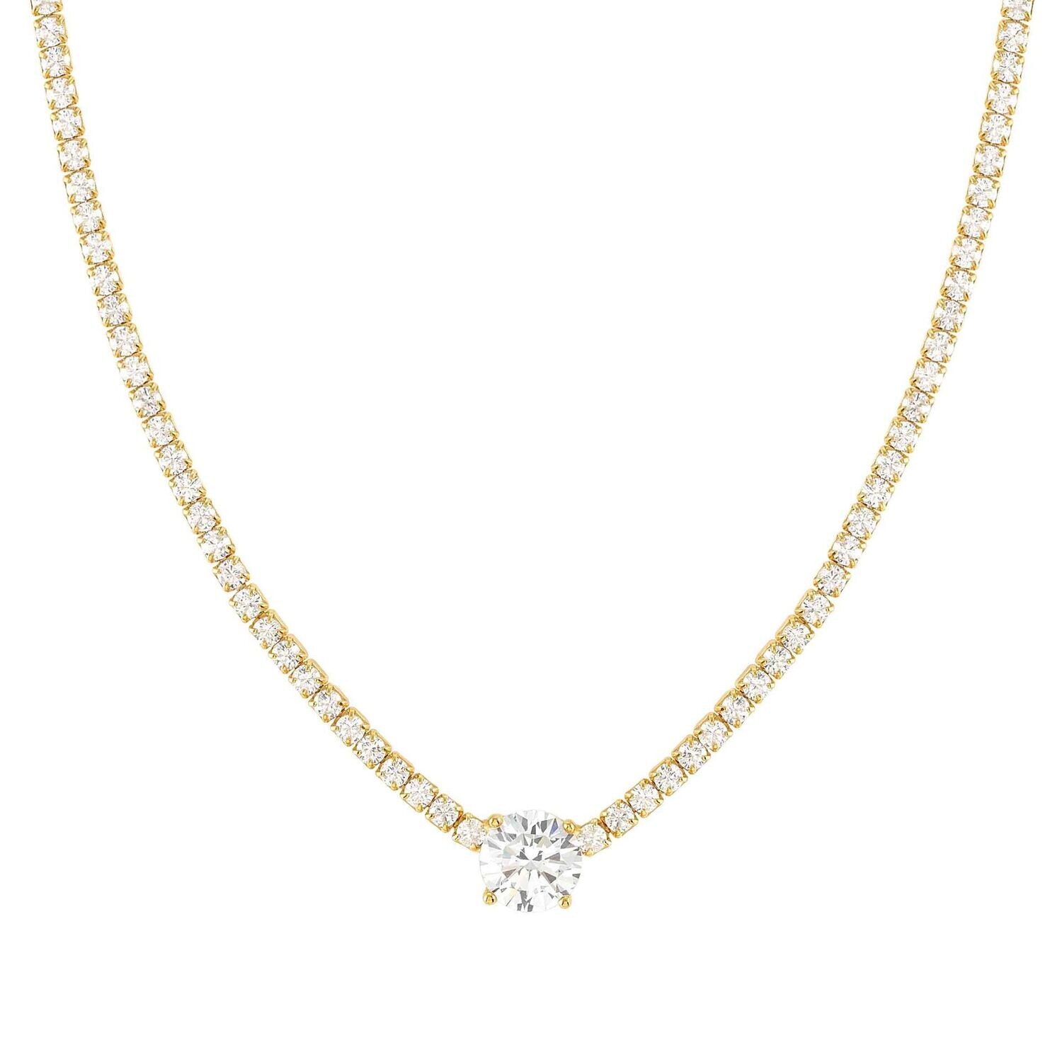 Collar Nomination Chic&Charm Plata Baño Oro y Circonitas blancas