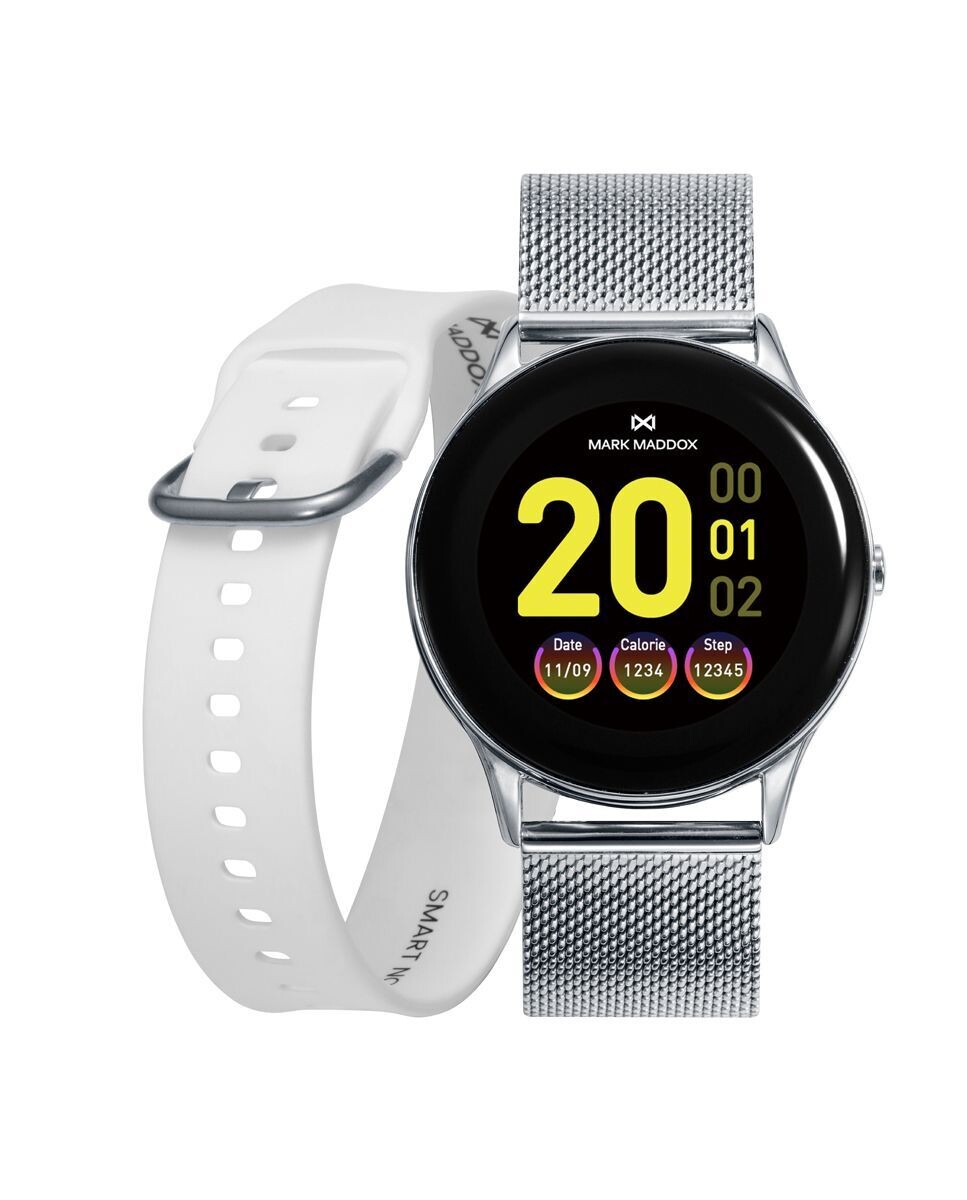 Reloj Mark maddox Mark maddox Smart Now de aluminio con correa de silicona blanca