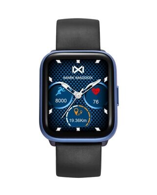 Reloj Mark Maddox Smart Aluminio azul con correa de silicona negra