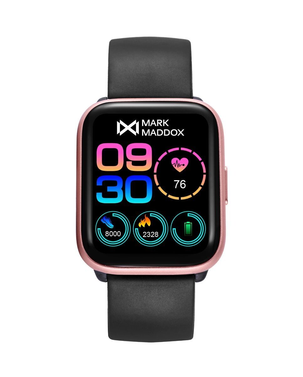 Reloj  Mark Maddox Smart Aluminio rosa con correa de silicona negra
