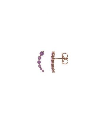 Pendientes Salvatore Plata Trepadores Rosa