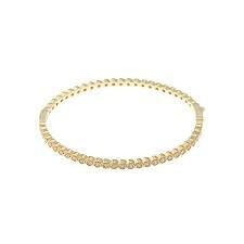 Pulsera  SALVATORE Aro Mujer SALVATORE Plata Chapada Dorada Chatones