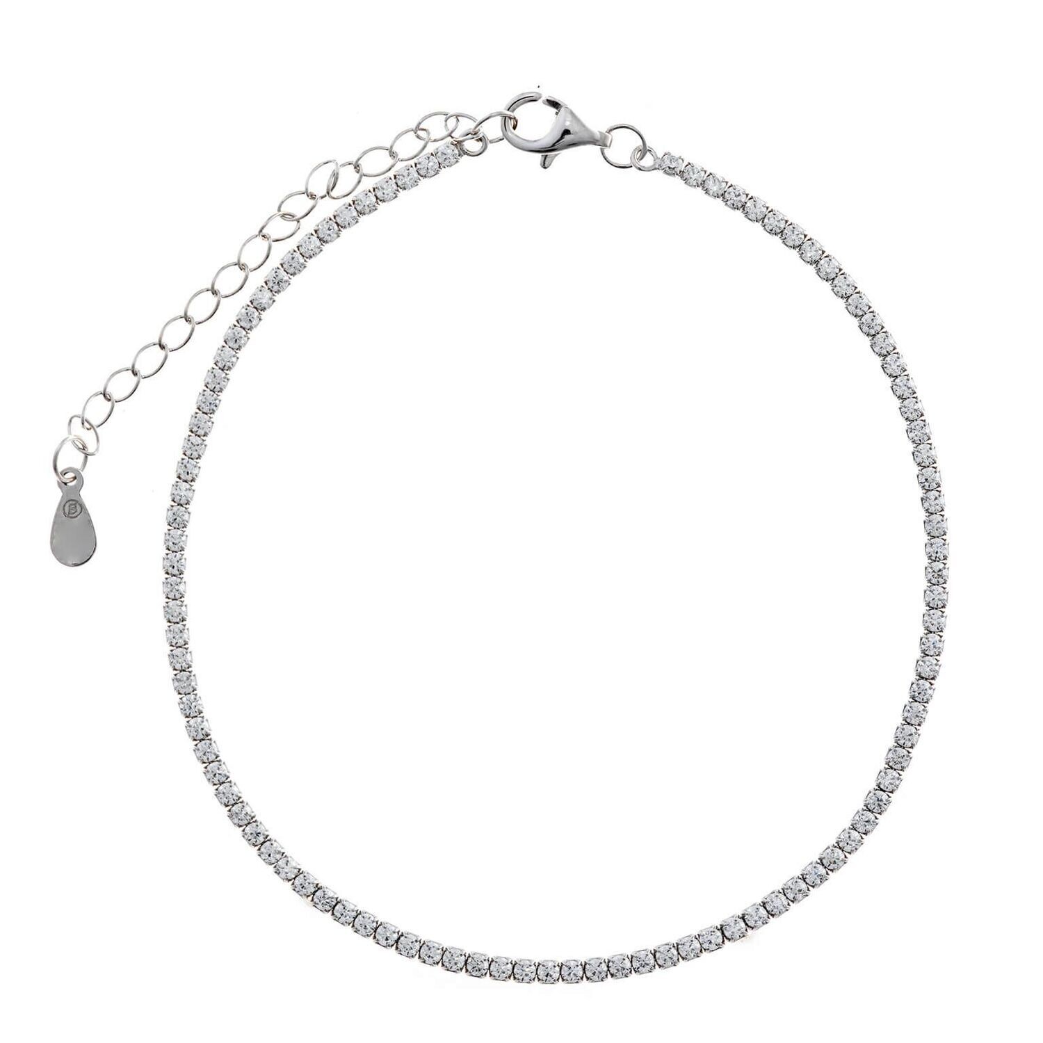 TOBILLERA SALVATORE  PLATA RODIO RIVIERE