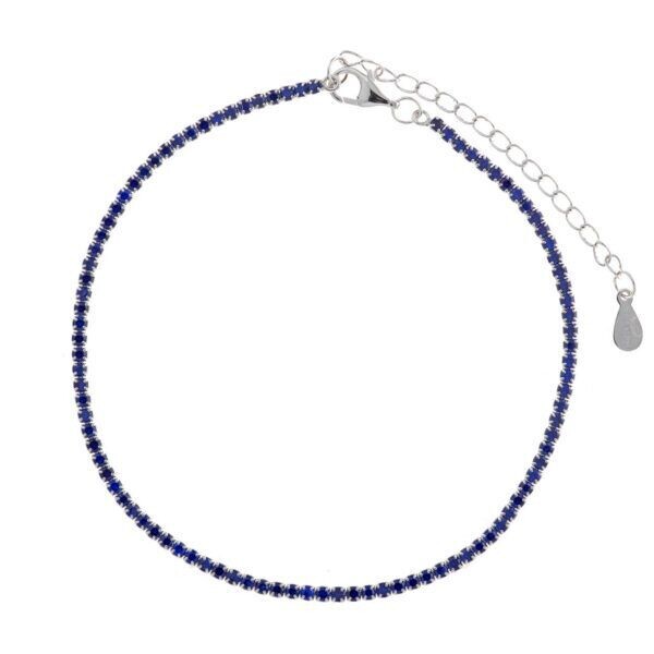 ​TOBILLERA SALVATORE  PLATA RODIO RIVIERE