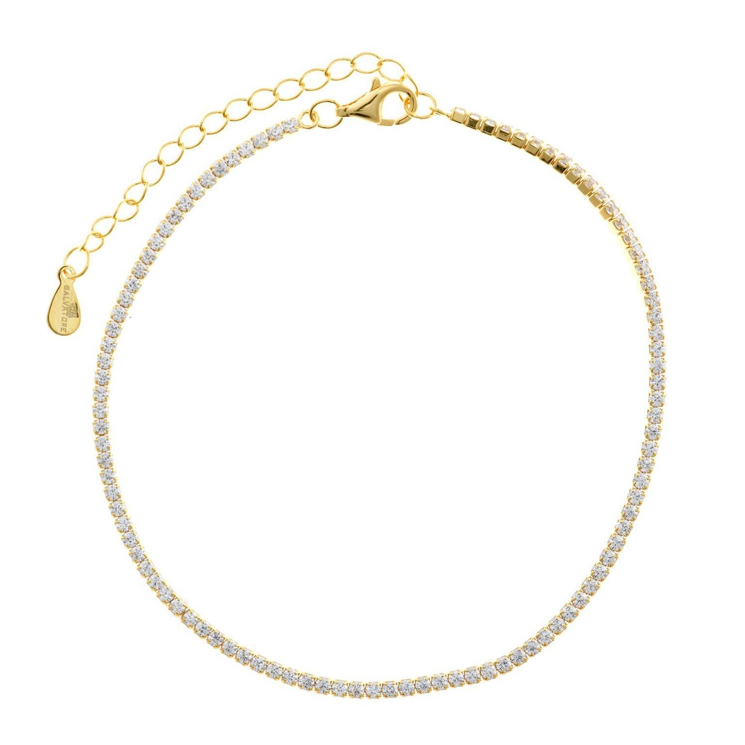 TOBILLERA SALVATORE PLATA CHAPADO DORADO