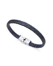 Pulsera Viceroy Trenzada Piel Negra Hombre