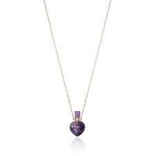 Collar Viceroy acero dorado y piedra corazon Mujer