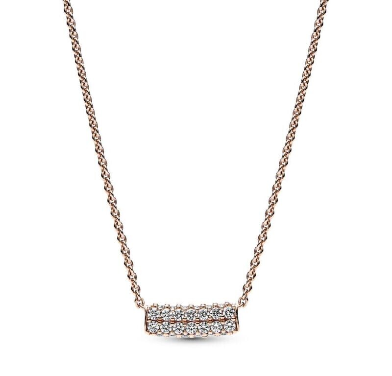 Collar Pandora  Fila Doble en Pavé
