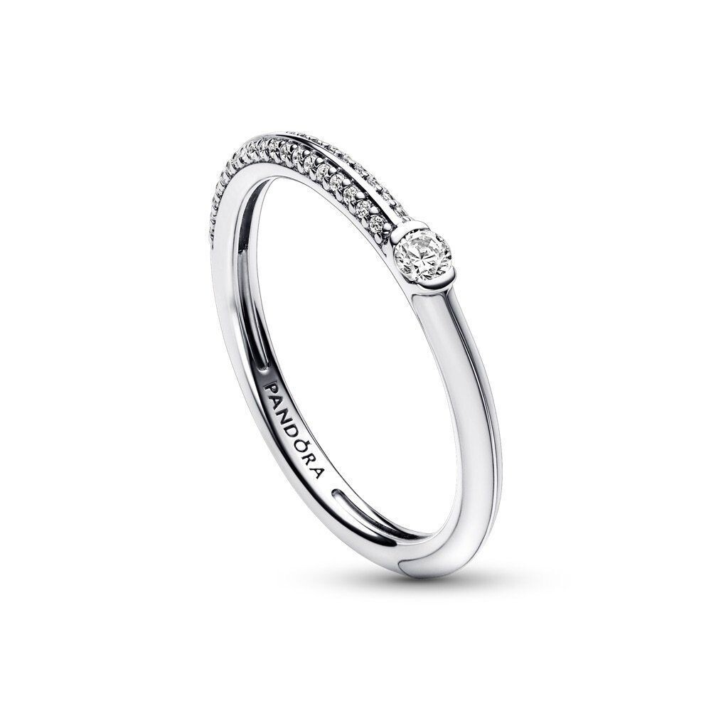 Anillo Pandora  Dual Blanco y Pavé de Pandora ME