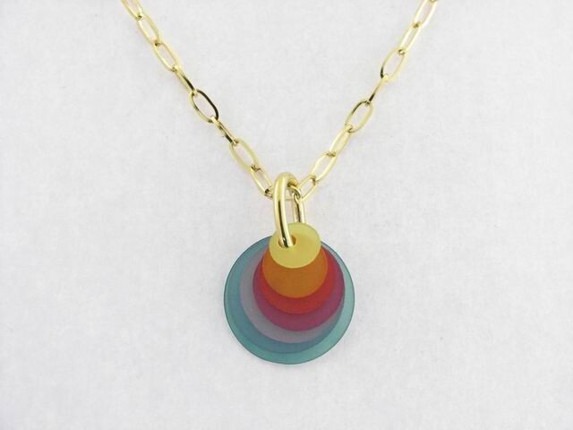 Collar Viceroy Colors acero Ip dorado y resina multicolor
