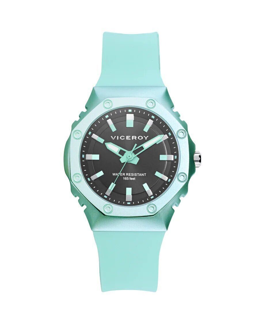 Reloj  VICEROY de mujer con caja de aluminio y correa de silicona con verde