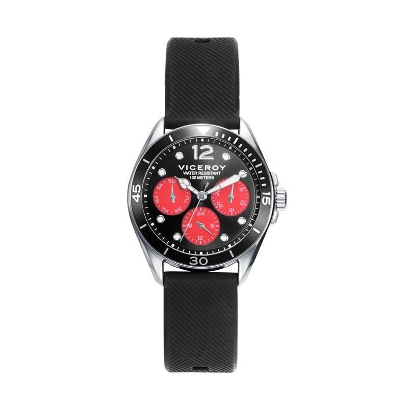 Set de niño  VICEROY Next de reloj con correa negra y pulsera de cuero azul