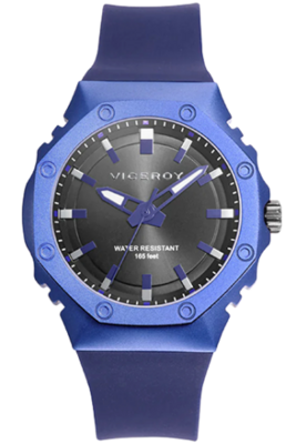 Reloj VICEROY de hombre con caja de aluminio y correa de silicona azul oscuro