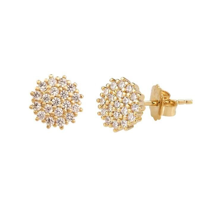 Pendientes Vidal&Vidal Baño Oro y Circonitas blancas