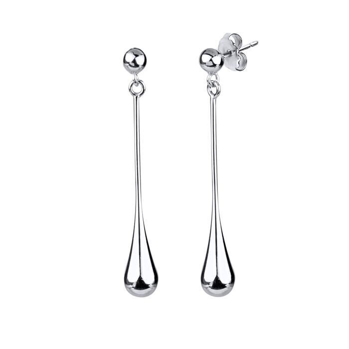 Pendientes Vidal&Vidal Largos Gotas Baño Plata