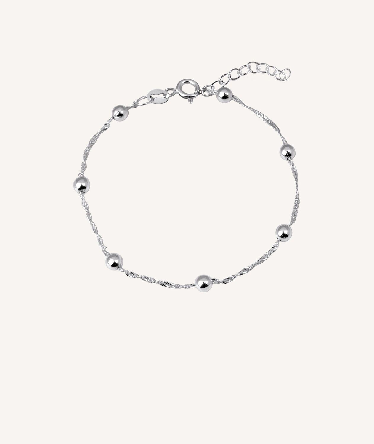 PULSERA vIDAL&VIDAL  CON BOLAS BRILLANTES INTERCALADAS