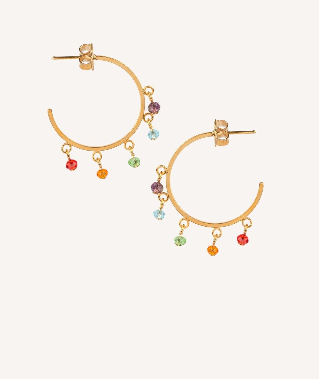 PENDIENTES  VIDAL&VIDAL ARO COLGANTES MULTICOLOR