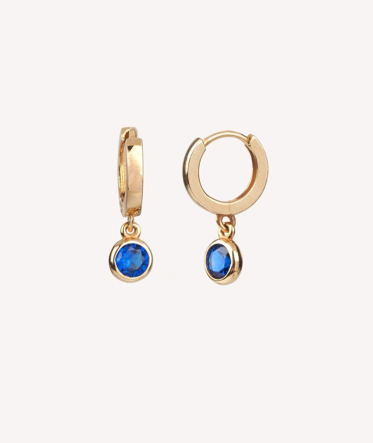 PENDIENTES  VIDAL&VIDAL ARO CIRCONITA REDONDA AZUL