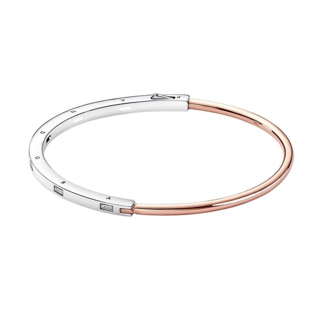 Pulsera Pandora en Dos Tonos y Gemas  Signature