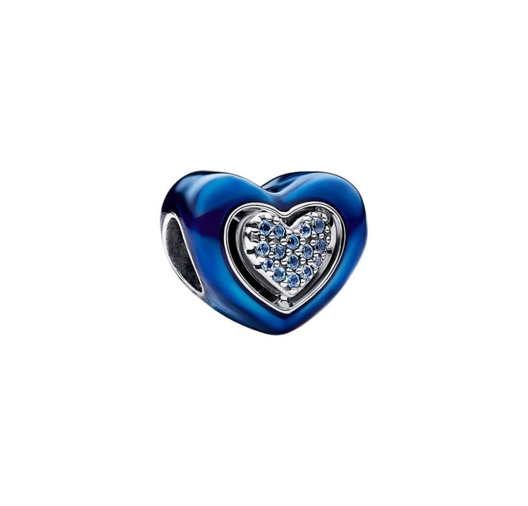 Charm  Pandora Corazón Giratorio Azul