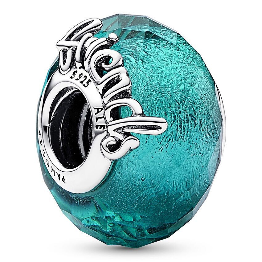 Charm Pandora Cristal de Murano Facetado Amistad