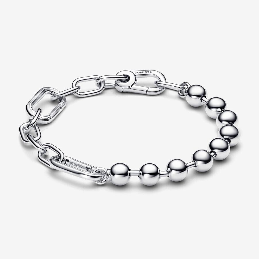 Pulsera Pandora ME  de Eslabones Link y Cuentas Metálicas