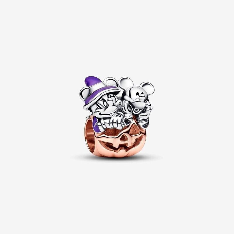 Charm PANDORA  Calabaza de Halloween de Mickey Mouse & Minnie Mouse de Disney