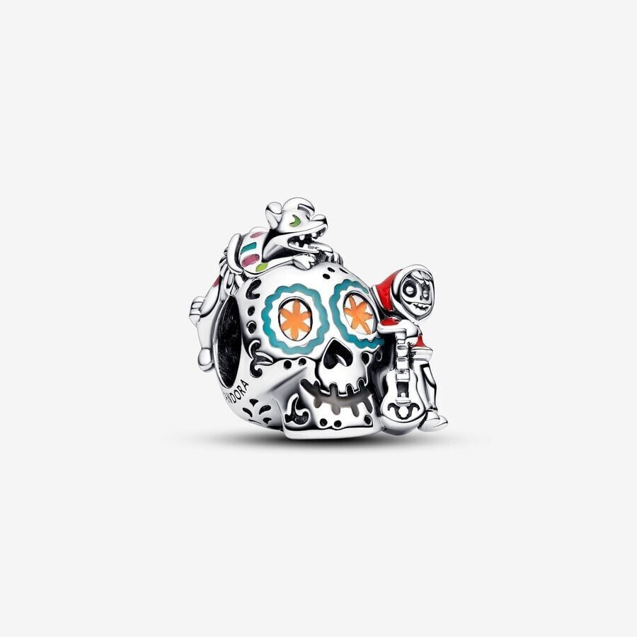 Charm PANDORA  Calavera de Miguel y Dante de Coco de Disney Pixar que Brilla en la Oscuridad