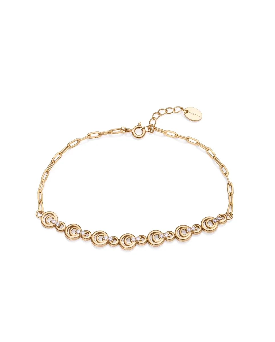 Pulsera viceroy  Elegant de plata de ley bañada en oro con circonitas blancas