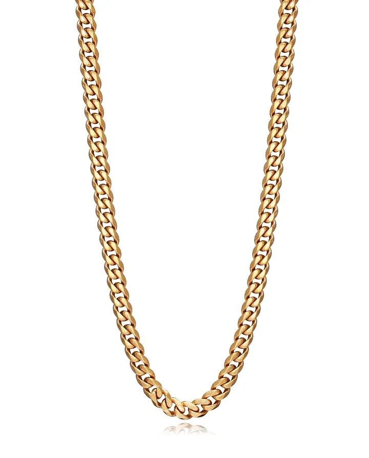 Collar Beat de acero con cadena dorada