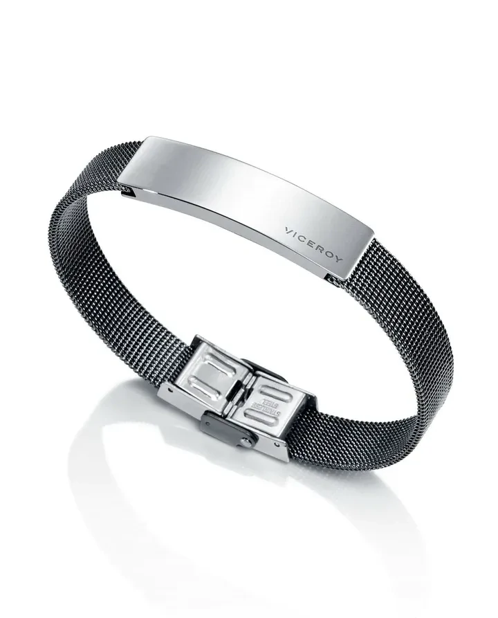 Pulsera VICEROY de hombre de malla milanesa de acero color negro