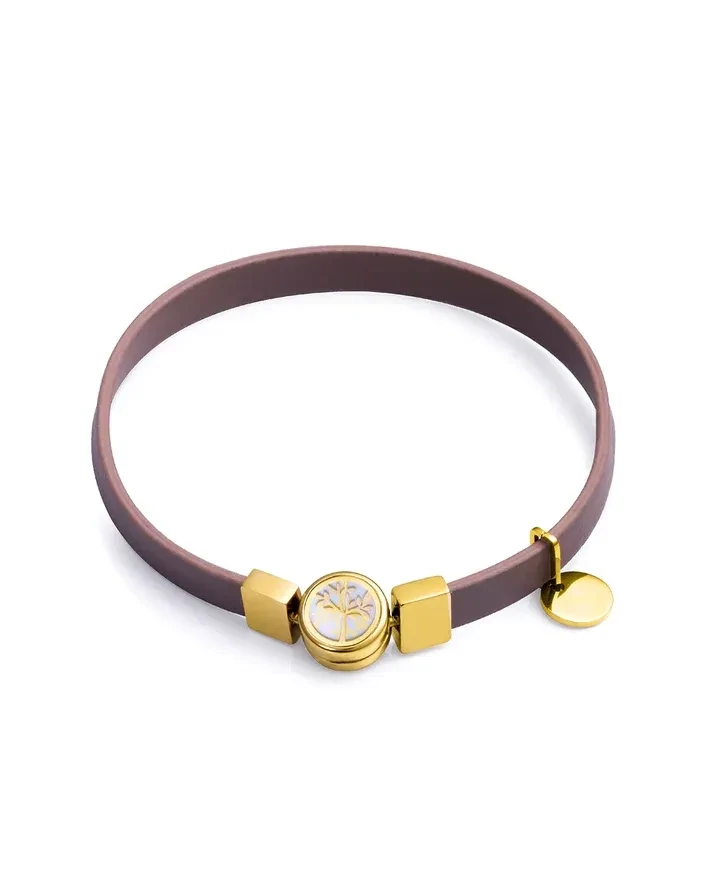 Pulsera viceroy Eco de acero reciclado e Ip dorado con correa vegana gris