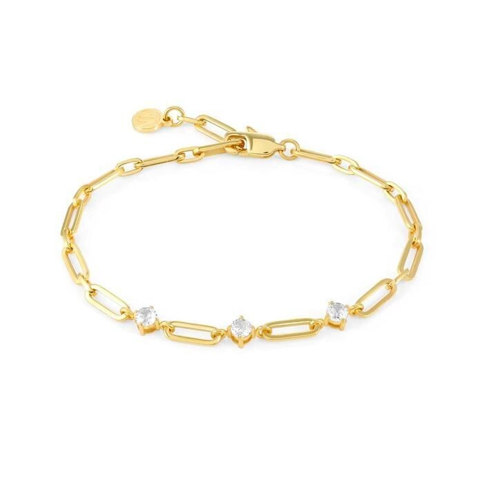 Pulsera Nomination Chainsofstyle Acero Baño Oro y Circonitas Blancas