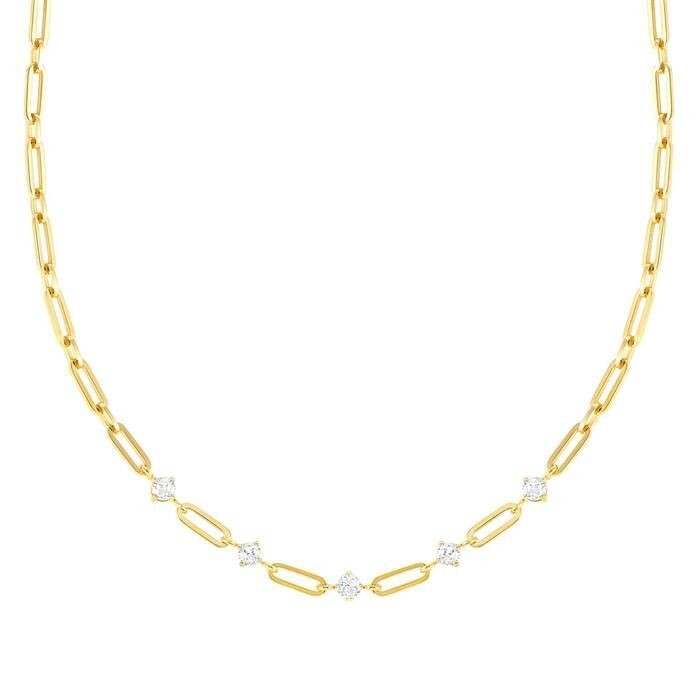 Collar Nomination Chainsofstyle Acero Baño Oro y Circonitas