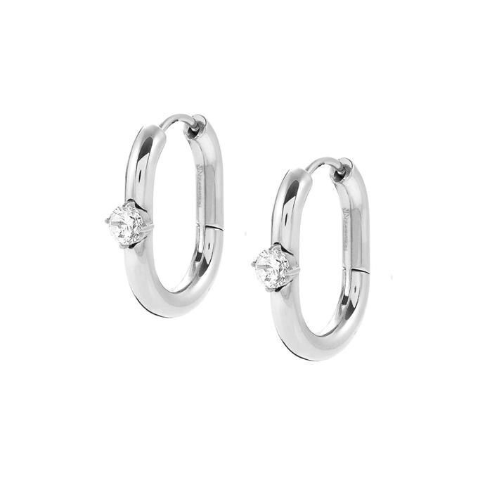 Pendientes Nomination Chainsofstyle Mujer Óvalo Acero y Circonita