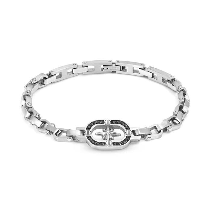 Pulsera Nomination Manvision Hombre Acero y Circonitas Rosa del Viento