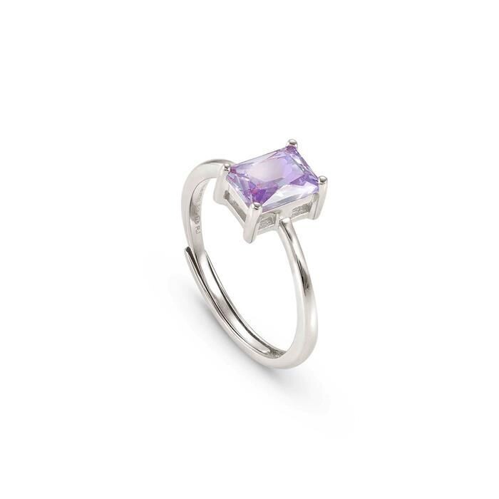 Anillo Nomination Colour Wave Plata Baño Rodio y Circonita Azul